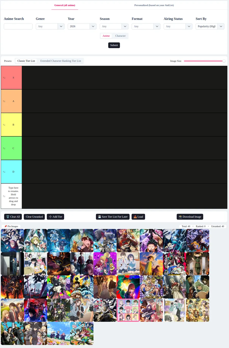 AniTier (AniTierList) screenshot